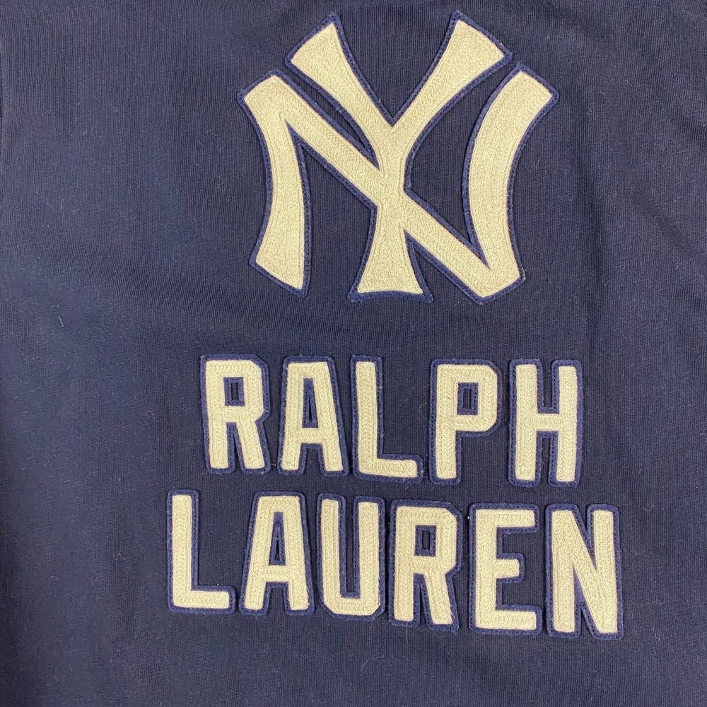 Polo Ralph Lauren New York Yankees Mens Jacket L bronx Bomber fleece Navy NWT - Picture 5 of 15
